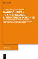 Handschrift – Texttypologie - Literaturgeschichte: Die kleineren mittelhochdeutschen Reimpaardichtungen des 13. Jahrhunderts und der Wiener Stricker-Codex 2705