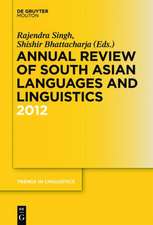 Annual Review of South Asian Languages and Linguistics: 2012