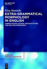 Extra-grammatical Morphology in English