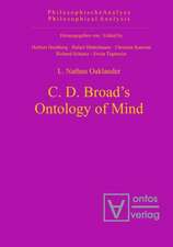 C. D. Broad's Ontology of Mind