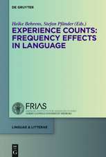 Experience Counts: Frequency Effects in Language Acquisition, Language Change, and Language Processing