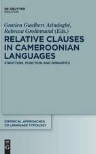 Relative Clauses in Cameroonian Languages