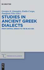 Studies in Ancient Greek Dialects