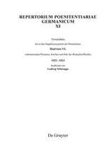 Verzeichnis Der in Den Supplikenregistern Der Ponitentiarie Hadrians VI. Vorkommenden Personen, Kirchen Und Orte Des Deutschen Reiches 1522-1523