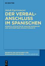 Egetenmeyer, J: Verbalanschluss im Spanischen