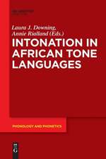 Intonation in African Tone Languages