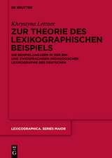 Zur Theorie des lexikographischen Beispiels