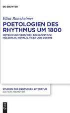 Poetologien des Rhythmus um 1800