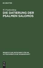 Die Datierung der Psalmen Salomos: ein Beitrag zur jüdischen Geschichte