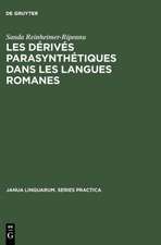 Les dérivés parasynthétiques dans les langues romanes