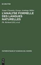 L'analyse formelle des langues naturelles: (introduction to the formal analysis of natural languages)