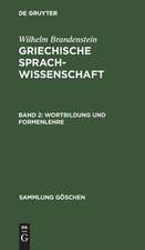 Wortbildung und Formenlehre: aus: Griechische Sprachwissenschaft, 2