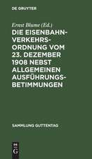 Die Eisenbahn-Verkehrsordnung vom 23. Dezember 1908 nebst allgemeinen Ausführungsbetimmungen: Textausgabe mit Anmerkungen, vergleichender Paragraphenübersicht und Sachregister