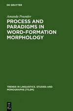 Process and Paradigms in Word-Formation Morphology