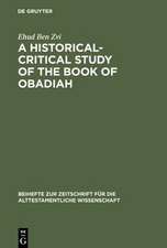 A Historical-Critical Study of the Book of Obadiah