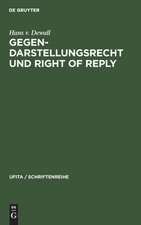 Gegendarstellungsrecht und Right of reply