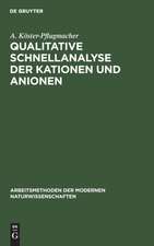 Qualitative Schnellanalyse der Kationen und Anionen