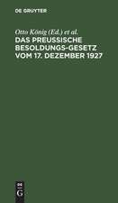 Das preußische Besoldungsgesetz vom 17. Dezember 1927