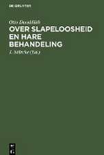 Over slapeloosheid en hare behandeling