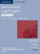 International Legal English - 2nd edition. Teacher's Book