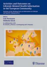 Activities and Outcomes on Lifestyle–Related Hea – Activities of the Working Party on Information on Lifestyle and Specific Subpopu