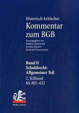 Historisch-Kritischer Kommentar Zum Bgb: 305-432