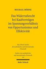 Das Widerrufsrecht Bei Kaufvertragen Im Spannungsverhaltnis Von Opportunismus Und Effektivitat: Die Ruckabwicklung Nach Widerruf Unter Besonderer Beru