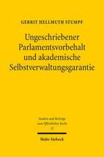 Ungeschriebener Parlamentsvorbehalt und akademische Selbstverwaltungsgarantie