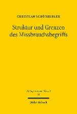 Struktur und Grenzen des Missbrauchsbegriffs