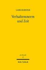 Verhaltensnorm und Zeit