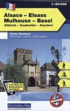 KuF Elsass / Vogesen Outdoorkarte 02 Elsass - Mulhouse - Basel 1 : 50 000