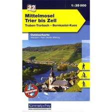 KuF Deutschland Outdoorkarte 22 Mittelmosel - Trier bis Zell 1 : 35.000. Laufzeit bis 2015