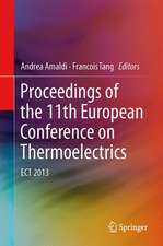 Proceedings of the 11th European Conference on Thermoelectrics: ECT 2013