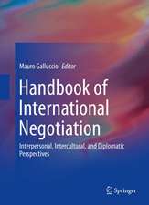 Handbook of International Negotiation