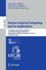 Human-Inspired Computing and its Applications: 13th Mexican International Conference on Artificial Intelligence, MICAI2014, Tuxtla Gutiérrez, Mexico, November 16-22, 2014. Proceedings, Part I