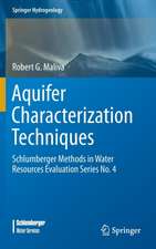 Aquifer Characterization Techniques: Schlumberger Methods in Water Resources Evaluation Series No. 4