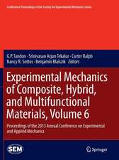 Experimental Mechanics of Composite, Hybrid, and Multifunctional Materials, Volume 6: Proceedings of the 2013 Annual Conference on Experimental and Applied Mechanics