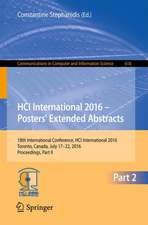 HCI International 2016 – Posters' Extended Abstracts: 18th International Conference, HCI International 2016 Toronto, Canada, July 17–22, 2016 Proceedings, Part II