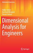 Dimensional Analysis for Engineers