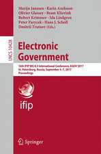 Electronic Government: 16th IFIP WG 8.5 International Conference, EGOV 2017, St. Petersburg, Russia, September 4-7, 2017, Proceedings