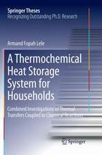 A Thermochemical Heat Storage System for Households: Combined Investigations of Thermal Transfers Coupled to Chemical Reactions