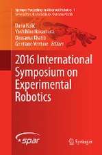 2016 International Symposium on Experimental Robotics