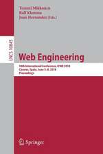 Web Engineering: 18th International Conference, ICWE 2018, Cáceres, Spain, June 5-8, 2018, Proceedings