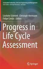 Progress in Life Cycle Assessment