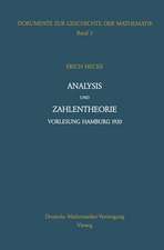 Analysis und Zahlentheorie: Vorlesung Hamburg 1920