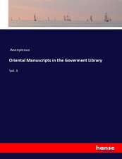 Oriental Manuscripts in the Goverment Library