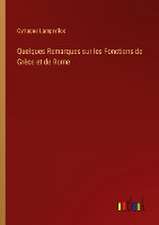 Quelques Remarques sur les Fonctions de Grèce et de Rome