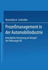 Prozeßmanagement in der Automobilindustrie: Betriebliche Umsetzung am Beispiel der Volkswagen AG