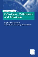 E-Business, M-Business und T-Business: Digitale Erlebniswelten aus Sicht von Consulting-Unternehmen