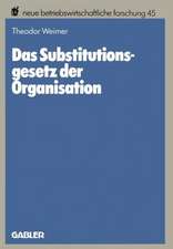 Das Substitutionsgesetz der Organisation: Eine theoretische Fundierung